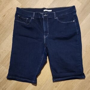 Navy Women's Denim Bermuda Shorts
